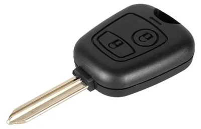Produktbild von Techstar®-Autoschlüsselgehäuse, kompatibel mit Citroën C3, C2, C1, 206, 307, 407, Xsara, Berlingo, 2 Tasten, SX9-Schlüsselblatt (TOY43)