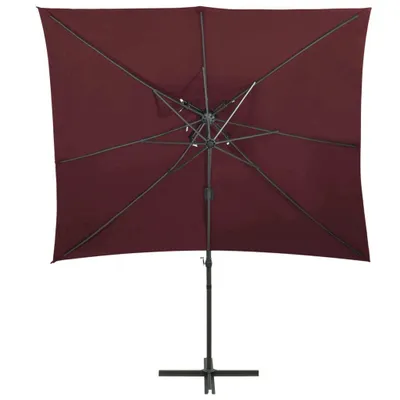 Immagine prodotto di vidaXL Ombrello Ampel con ventilazione 250x250 cm Rosso Bordeaux