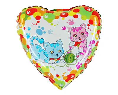 Produktbild von Herz Folienballon Katze Kätzchen Geburtstag 45cm