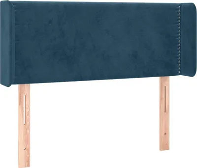 Produktbild von vidaXL Kopfteil mit Ohren Dunkelblau 103x16x78/88 cm Samt