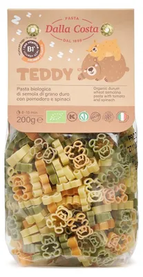 MAKARON (SEMOLINOWY TRÓJKOLOROWY) MISIE BIO 200 g - DALLA COSTA