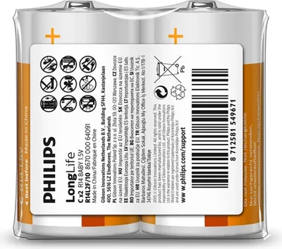 Produktbild von Philips Longlife Batterie C / R14 2 Stück Phil-R14L2F/10