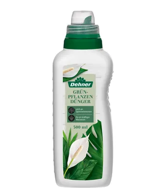 Produktbild von Dehner Grünpflanzendünger, hochwertiger Flüssigdünger, Dünger für Grünpflanzen, organischer NPK-Dünger, mit Spurennährstoffen, 500 ml, für ca. 100 l