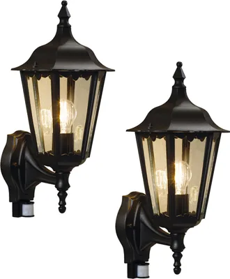 Produktbild von 2er-Set schwarze Aussenwandleuchten Wandleuchte Wandlampe Gartenlampe