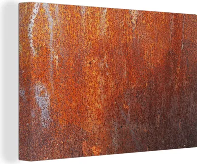 Zdjęcie produktu dla OneMillionCanvasses® - Obrazy na płótnie - 140x90 cm, Vintage - Rdza - Metal, Dekoracja ścienna - Zdjęcie na płótnie - Obraz na drewnianej ramie