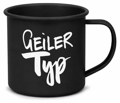 Produktbild von PPD Geiler Typ Metal Mug D@H, Henkelbecher, Kaffeebecher, Becher, Tasse, Metall, Schwarz, 350 ml, 581101631