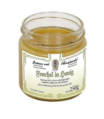 Produktbild von Fenchel in Honig 250g | Honig Kreation mit gemahlenem Fenchel | cremig