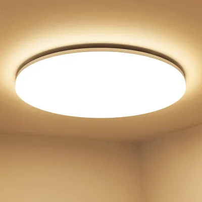 Produktbild von Lepro 24W Deckenlampe Ø28cm, IP54 Wasserfest Badezimmer Deckenlampe, 3000K LED Deckenleuchte 2400lm für Badezimmer Schlafzimmer Kinderzimmer Wohnzimmer Balkon Flur Küche, Warmweiß LED Lampen