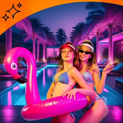 Obrázek produktu pro Nafukovací Kolo Pro Plavání Ve Vodě Nafukovací Matrace Flamingo Kolo 90Cm Velké Xxl