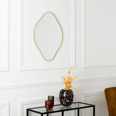 Produktbild von Home Deco Factory Spiegel - gold - 44 x 60 cm - Wandspiegel - Rautenform
