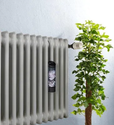 Image de Humidificateur sans bruit avec motif de pivoine, 5 x 20 x 5 cm, noir