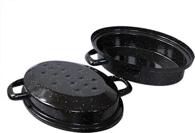 Immagine prodotto di Arrosto d'oca ovale smaltato 26 cm / Karl Krüger / Arrosto d'oca / Arrosto compatibile con l'induzione