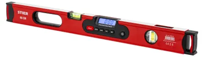 Produktbild von STIER Digitale Wasserwaage, SDW-600 LCD-Display, ±0,2°, 60 cm, vertikal & horizontal einsetzbar, HOLD-Funktion