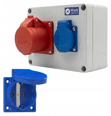 Produktbild von Baustromverteiler Steckdosen 32A 1x400V und 1x230V SCHUKO