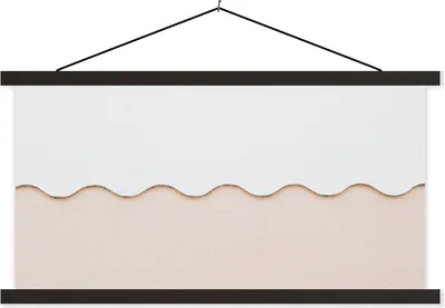 Produktbild von MuchoWow® Textilposter Sommer - Weiß - Wellen 120x60 cm mit schwarzem Rahmen - Dekoration Schlafzimmer