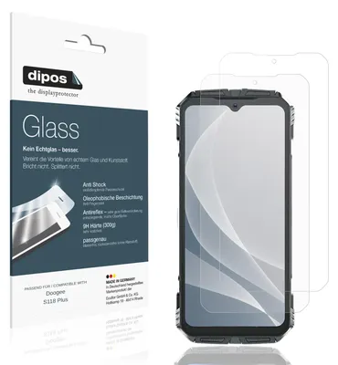 Obrázok produktu pre 2 ochranné fólie pre Doogee S118 Plus, matná povrchová úprava - nárazuvzdorná fólia 9H, vyrobená z tvrdeného plastu (sklo)