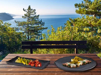 Produktbild von Campinggeschirr, Melamin Geschirrset, Picknickgeschirr für Boot, Wohnmobil Grill