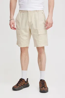 Produktbild von Blend Herren Cargoshorts aus Leinenmix Shorts kurze Hose mit Eingrifftaschen Gürtelschlaufen Regular fit