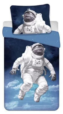 Produktbild von Bettwäsche Set Space Astronaut 135x200 cm + 80x80 cm 100 % Baumwolle