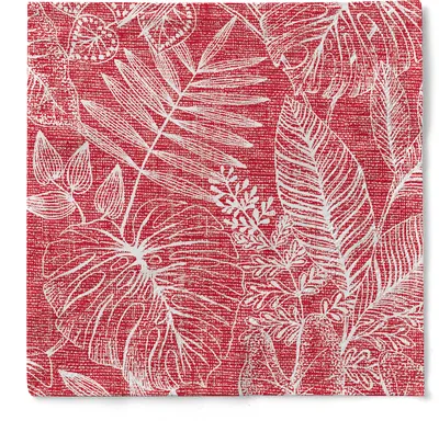 Produktbild von Tissue Serviette Kona in Bordeaux, 3-lagig, 40 x 40 cm, 100 Stück - Mank - Floral