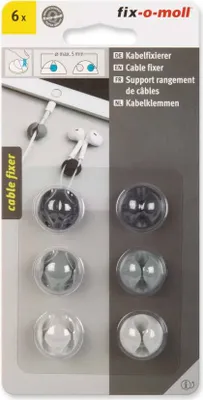 Produktbild von Kabelfixierer fix-o-moll hellgrau-dunkelgrau-schwarz