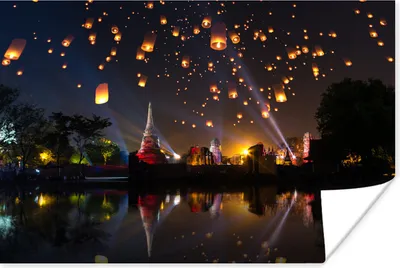 Produktbild von MuchoWow® Poster Tempelfestspiele in Asien 30x20 cm - Plakate - Print