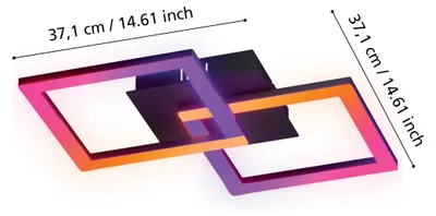 Obrázek produktu pro EGLO 75753, 2 žárovek, LED, 3000 K, 2100 lm, IP20, Černá, Bílá