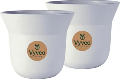 Produktbild von Vyveo - Blumentopf Aalta - 2er-Set - Hellgrau - 20x17