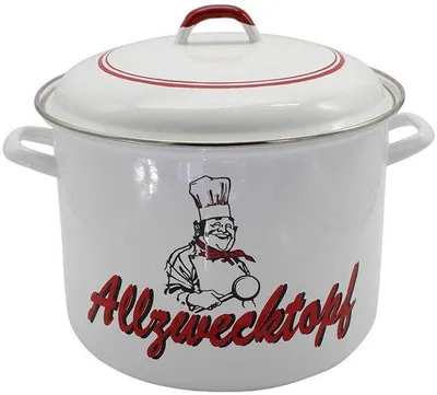 Productafbeelding van Kookpan 28 cm, 14 liter, geëmailleerd, email, wit, 28 cm