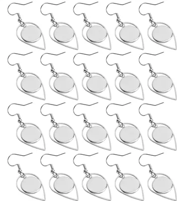 Image de Boucles d'oreilles vierges, plateaux de boucles d'oreilles vierges, crochets en fil métallique, plateaux de boucles d'oreilles vierges, pendentifs de boucles d'oreilles vierges, accessoires de bijouterie, matériel de bricolage