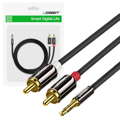 Zdjęcie produktu dla Ugreen Kabel Przewód Audio 3,5 Mm Mini Jack - 2Rca 2 M Czarny (Av116 10584)