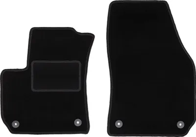 Produktbild von Velours-Fußmatten Vorne passend für Opel Zafira B (Minivan, Bj. 2005-2014) –  schwarz, passgenau, mit Befestigungen set 2 Stk. - STANDARD