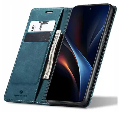 Immagine prodotto di SPACECASE Custodia flip a portafoglio per Galaxy S25+ Blu