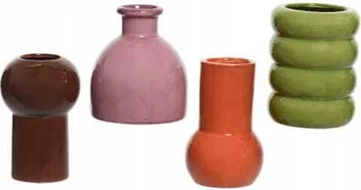 Immagine prodotto di Vaso decorativo per fiori in porcellana 8x8x12 cm