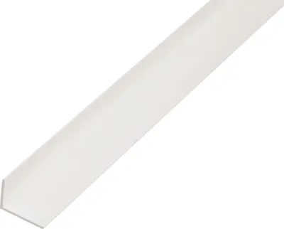 Zdjęcie produktu dla Alberts 479275 Profil kątowy, tworzywo sztuczne, biały, 1000 x 40 x 10 mm