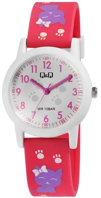 Produktbild von Q&Q Kinderuhr mit Silikonarmband, 10 Bar wasserdicht