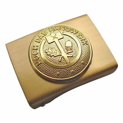 Produktbild von Koppelschloss Hoch Das Handwerk und Zunft – golden - für Alt-Meister - für 4,5 cm breite Koppelgürtel