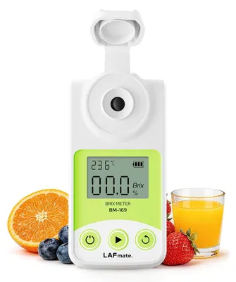 Produktbild von Refraktometer Brixmesser Zuckermesser - Digital - 0-55% Brix - ATC - Für Wein, Bier, Honig und Saft