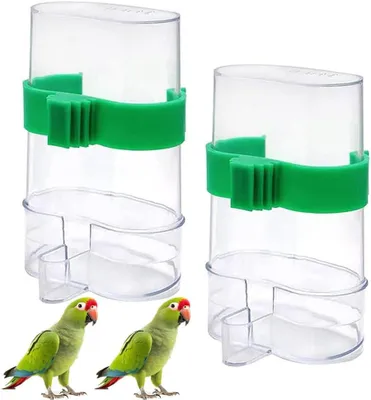 Produktbild von 2 Vogel Wasserspender Futterspender Automatisch für Papageien Vögel