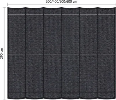 Produktbild von SHADOW COMFORT 2,9 x 6 m Faltsonnensegel Sonnensegel Carbon Black