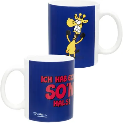 Kaffeebecher mit HNO-Motiv, 320 ml, Keramik, spülmaschinengeeignet