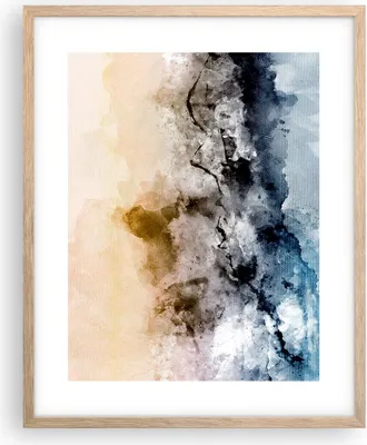 Produktbild von Gerahmtes Poster - Rahmen in heller Eiche - Abstraktion Wolken Berge - 40x50 cm - Wand Bild - Wanddeko - Wandbilder - Kunstposter - Wandposter - Bilderrahmen - Bilder - Kunstdruck - P2NPA40x50-4894