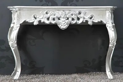 Produktbild von Casa Padrino Barock Konsole Silber 85 cm - Barockstil Konsolentisch - Barock Möbel