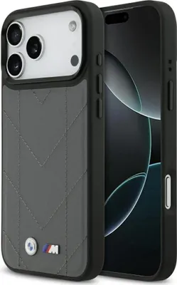 Obrázok produktu pre Puzdro Bmw M Quilted Logo Magsafe Na Iphone 17 Pro Max - Grafitowe