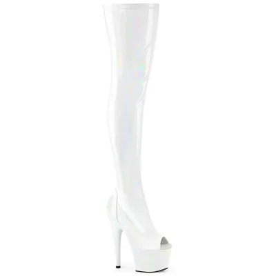 Produktbild von ADORE-3011HWR Damen Boots von Pleaser, Weiß  , EU 44, US 14