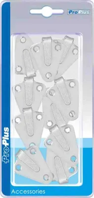 Zdjęcie produktu dla Hak do liny metalowy 40x45mm gięty 10 sztuk w blistrze