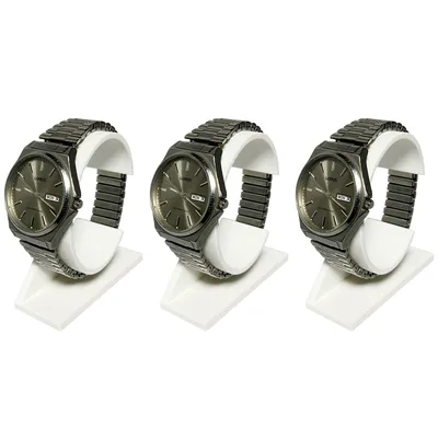 Produktbild von Uhrenständer Uhrenhalter - 3er Set - Weiß - Uhrendisplay minimalistisch