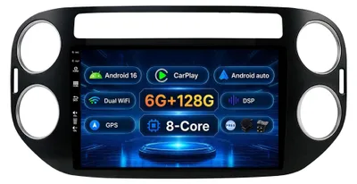 Productafbeelding van Autoradio Voor VW Tiguan 1 NF (2006-2017) | Android 15, 6G + 128G, GPS, CarPlay, Bluetooth