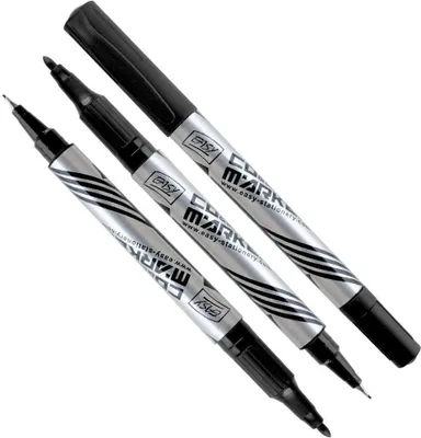 Produktbild von CD-Marker doppelseitig schwarz (12 Stück) EASY
