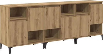 Obrázok produktu pre Komody 3 pcs Remeselný dub 60 x 35 x 70 cm Kompozitné drevo